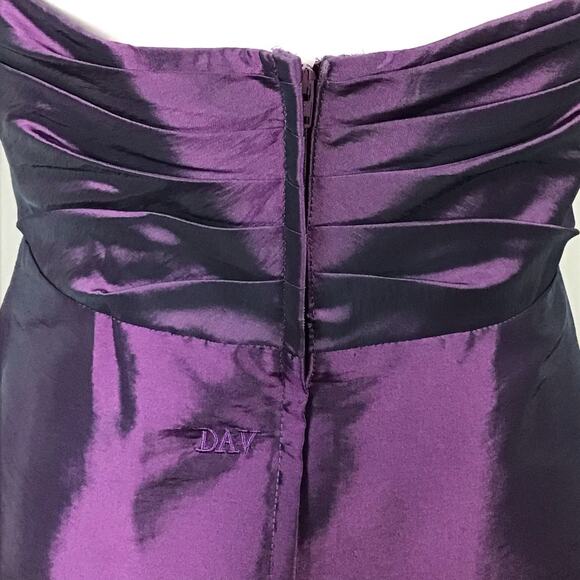 DaVinci Amethyst Plum Halter Neck Sleeveless Molded Cup Formal Cocktail Dress 12 - Picture 8 of 14